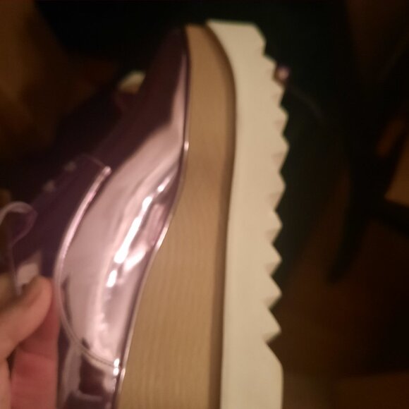 STELLA MCCARTNEY Elyse mirrored faux leather platform sneakers - MISMATCH SIZE - Picture 4 of 11